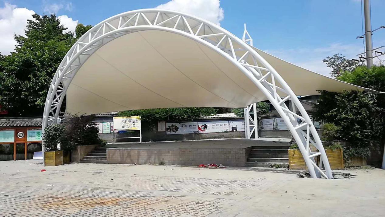 膜结构舞台遮阳棚--温江区天府街道